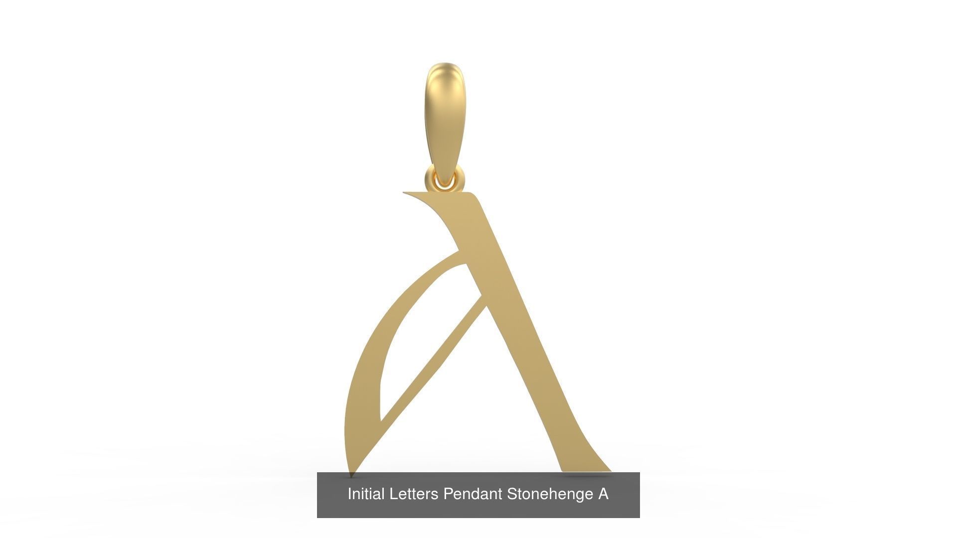 Initial Letters Pendant Alphabets Stonehenge 3D Model Collection_3