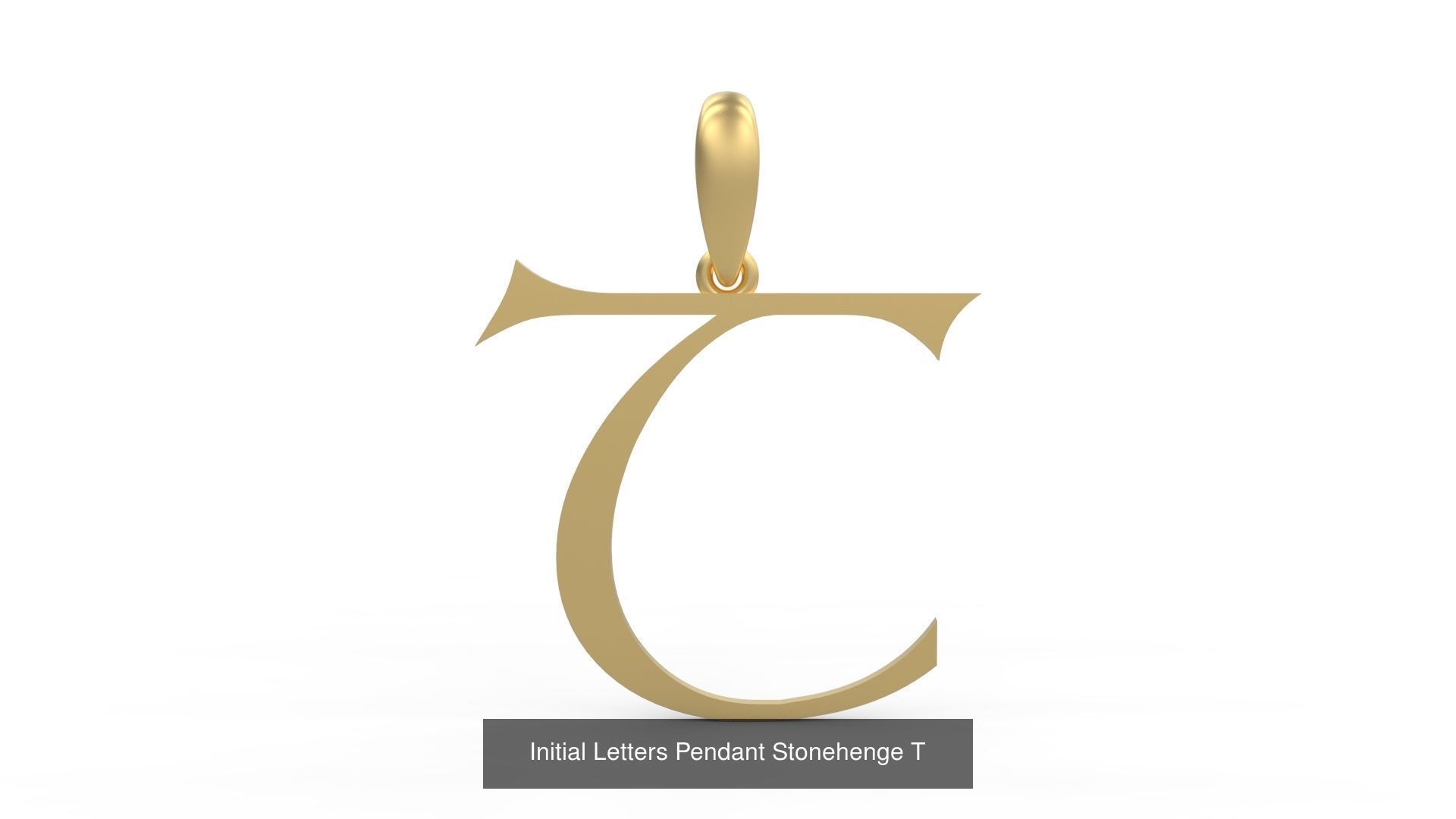 Initial Letters Pendant Alphabets Stonehenge 3D Model Collection_22