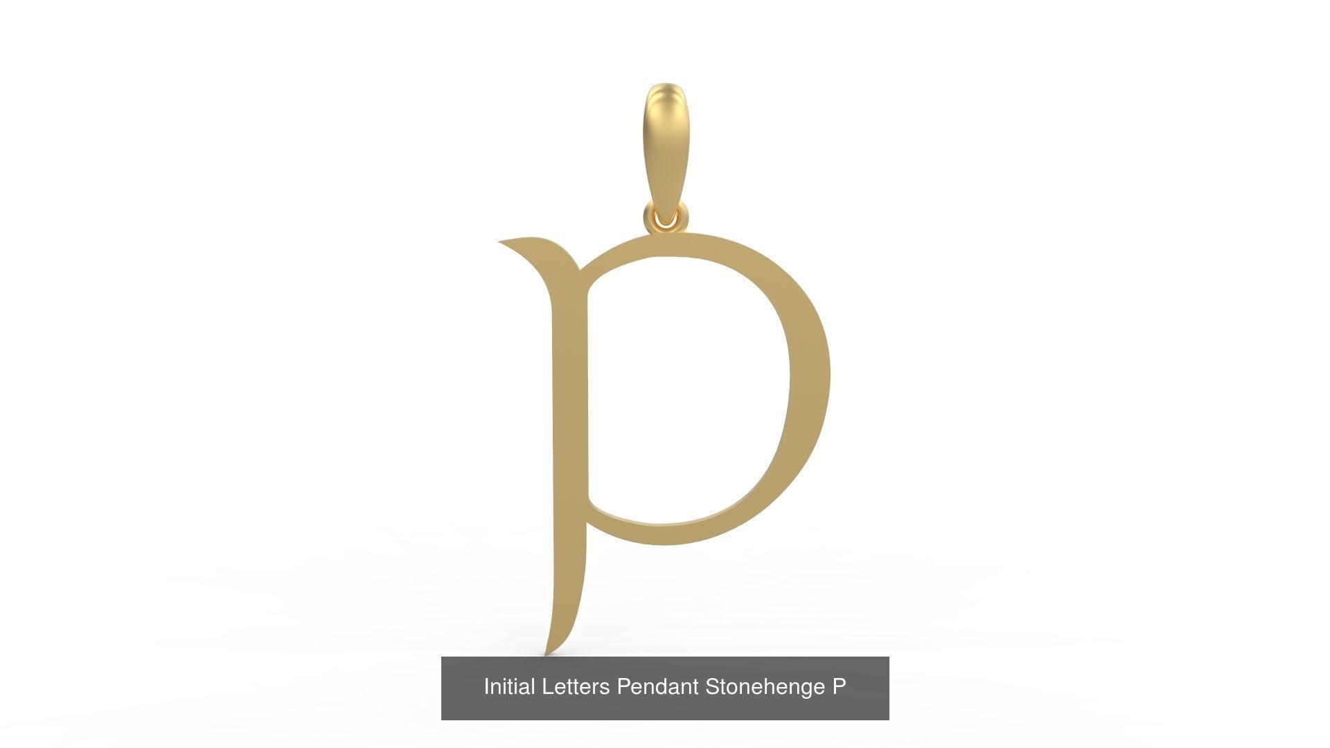 Initial Letters Pendant Alphabets Stonehenge 3D Model Collection_18
