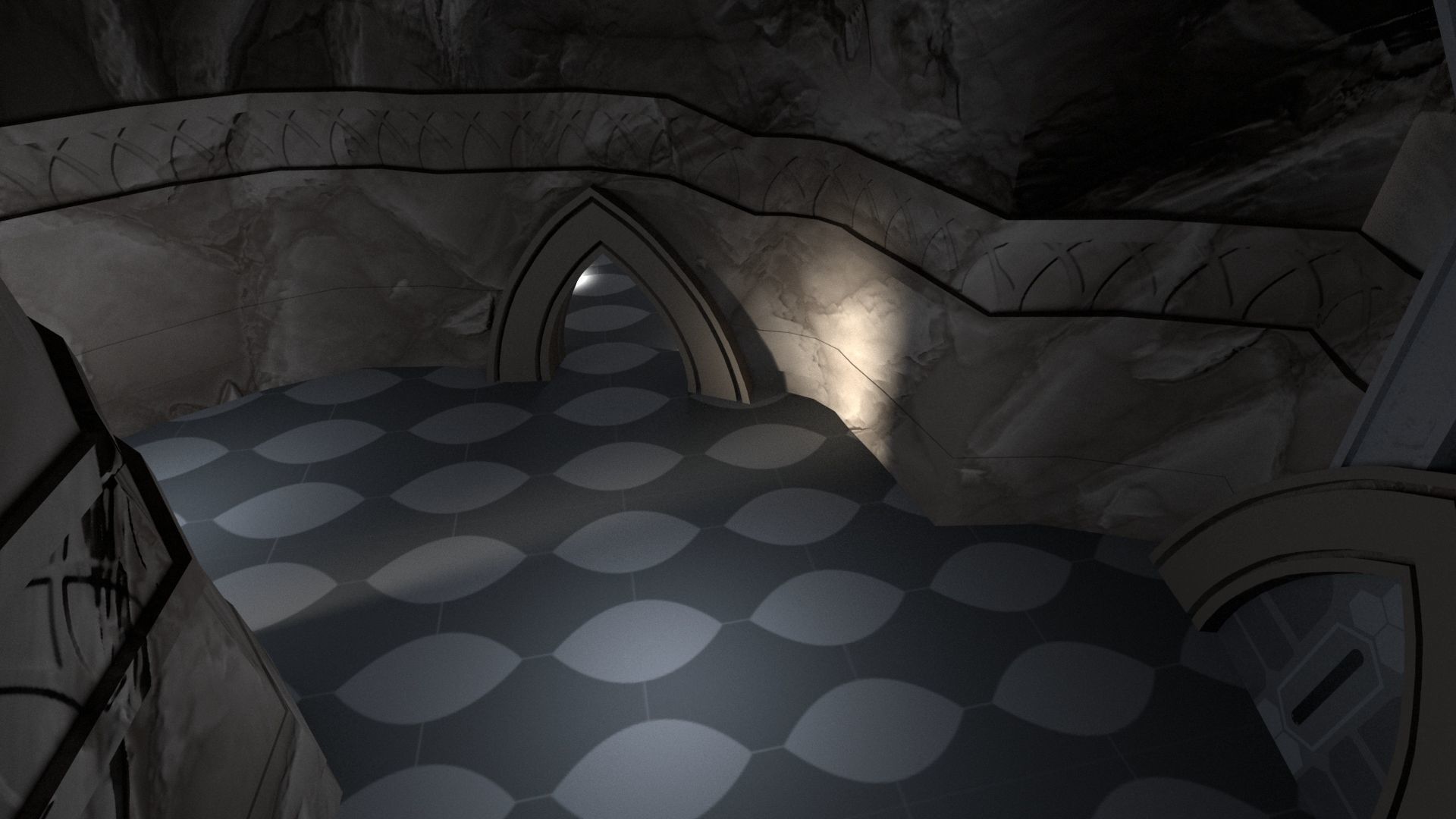 Star Wars - Dookus secret hangar Low-poly 3D model_4