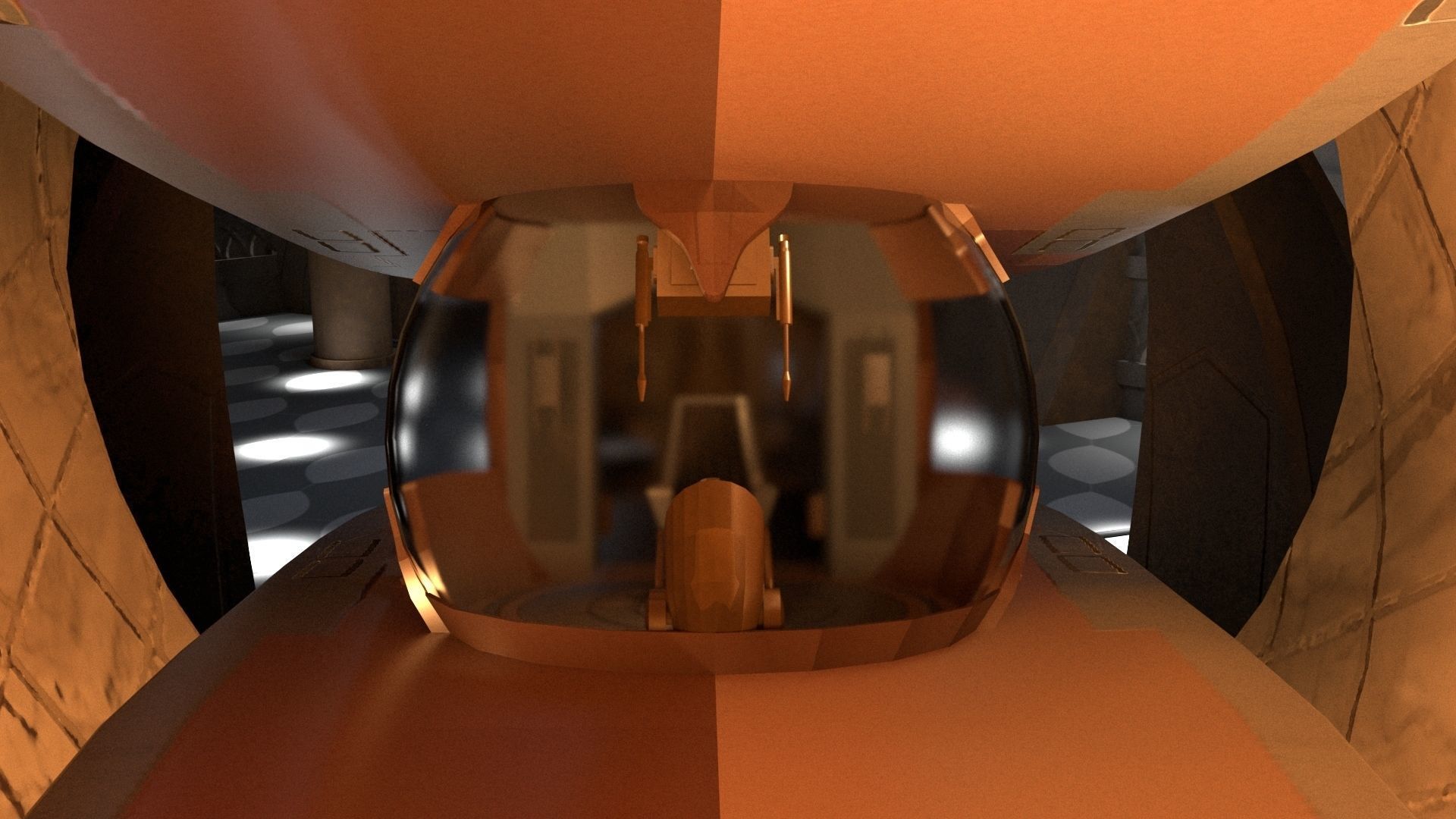 Star Wars - Dookus secret hangar Low-poly 3D model_5