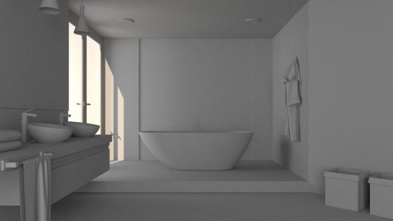 Bano moderno 3D model_1