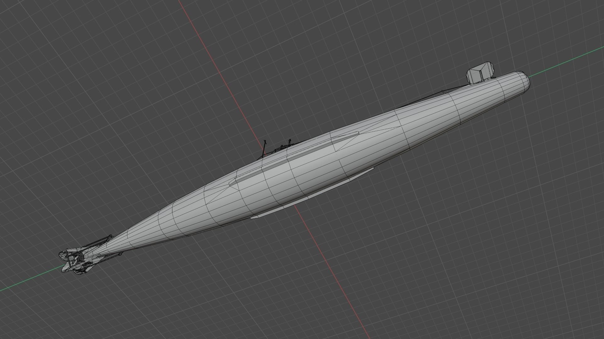 British C-Class submarine Low-poly 3D model_20