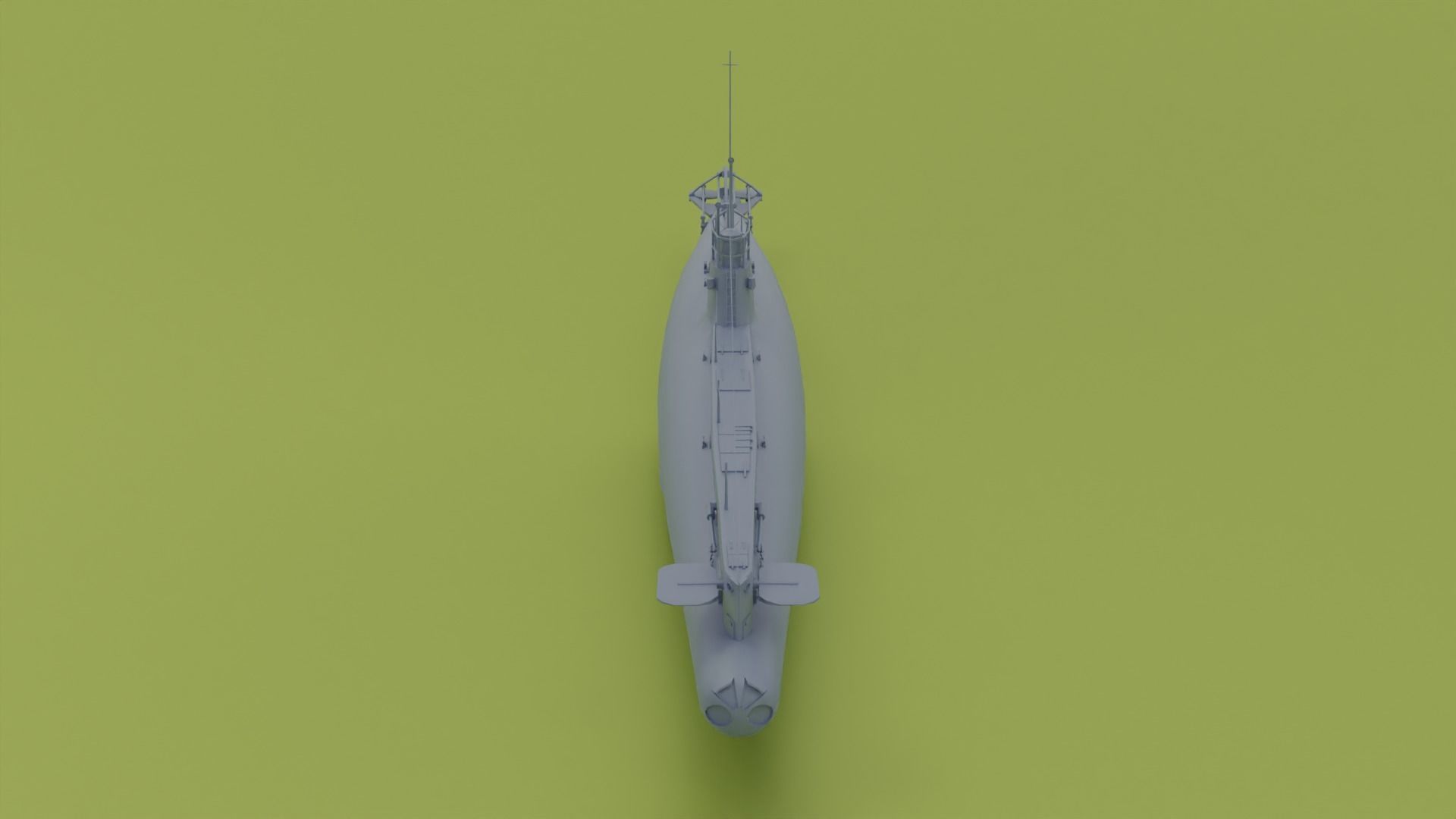 British C-Class submarine Low-poly 3D model_13