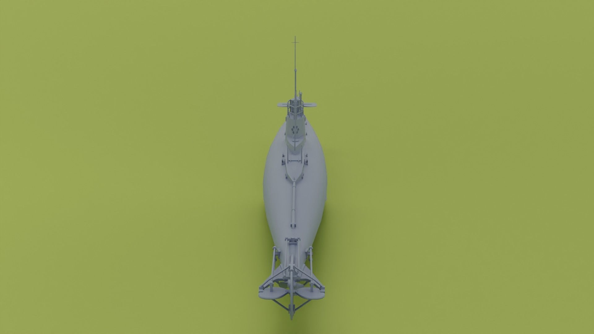 British C-Class submarine Low-poly 3D model_14