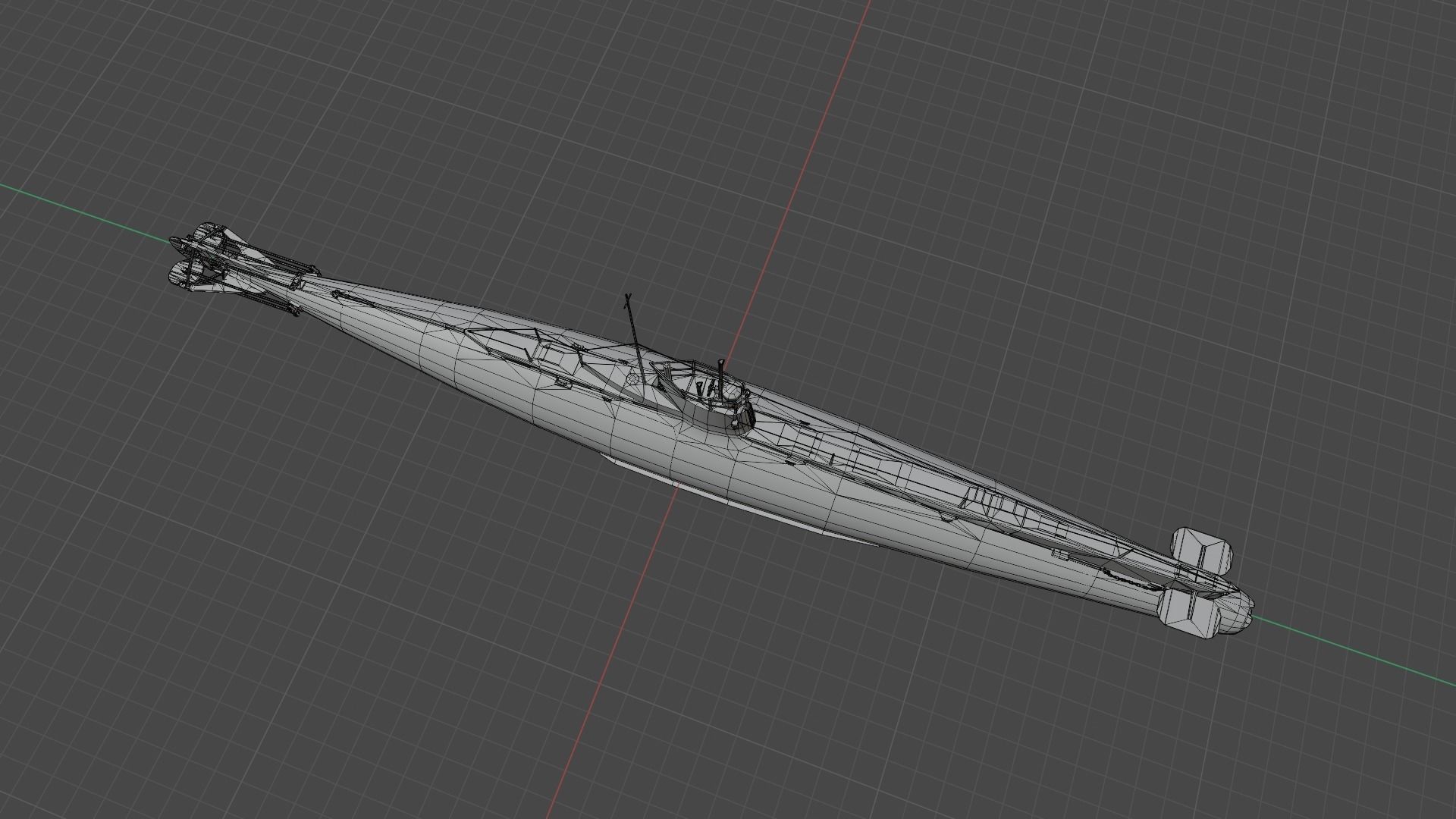 British C-Class submarine Low-poly 3D model_21