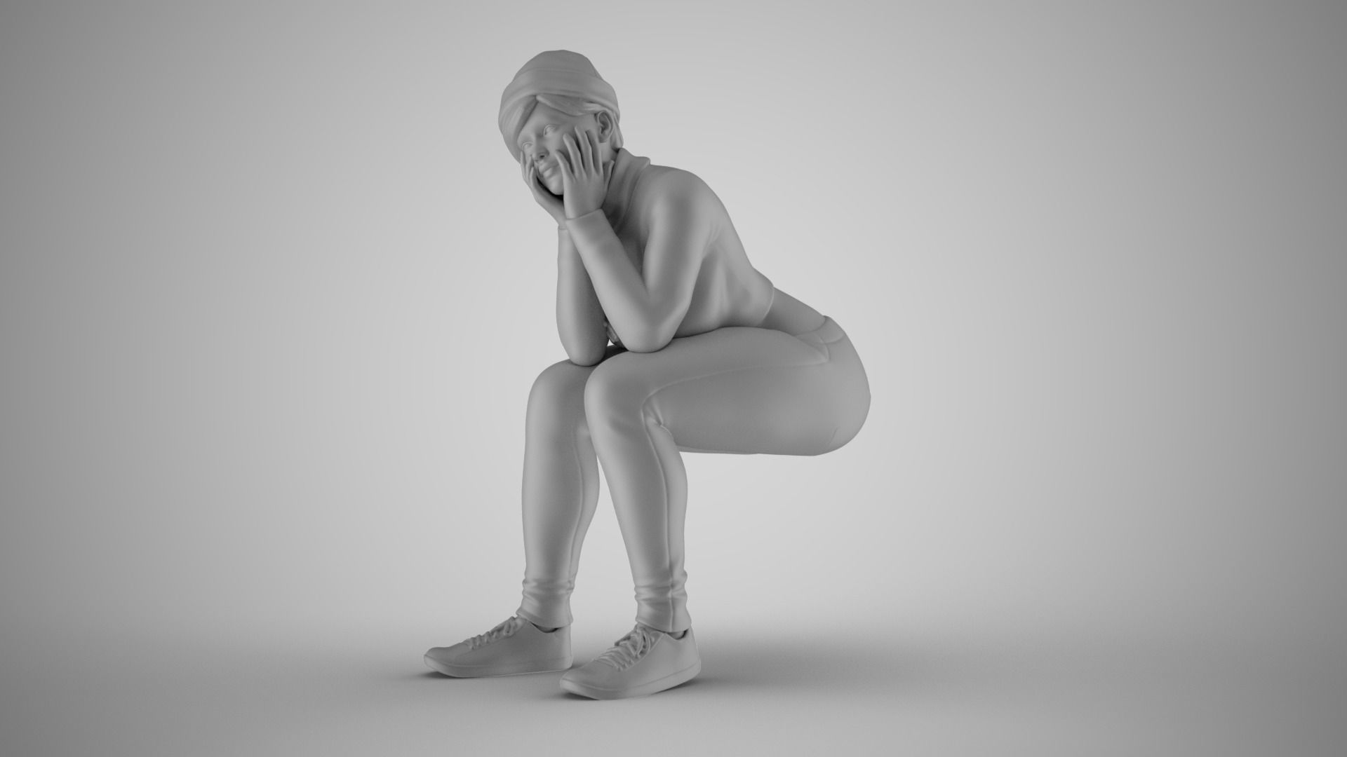 Bored Audience 3D print model_1