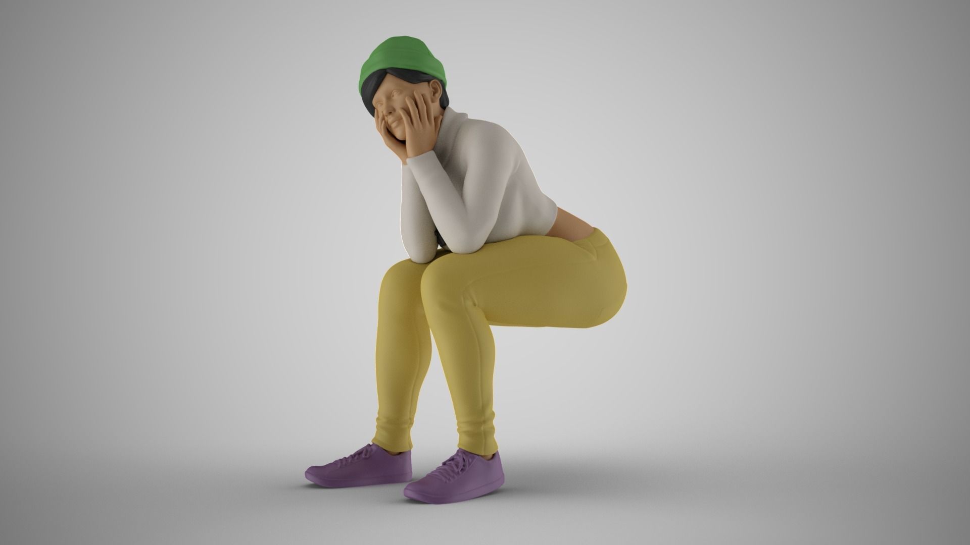 Bored Audience 3D print model_9