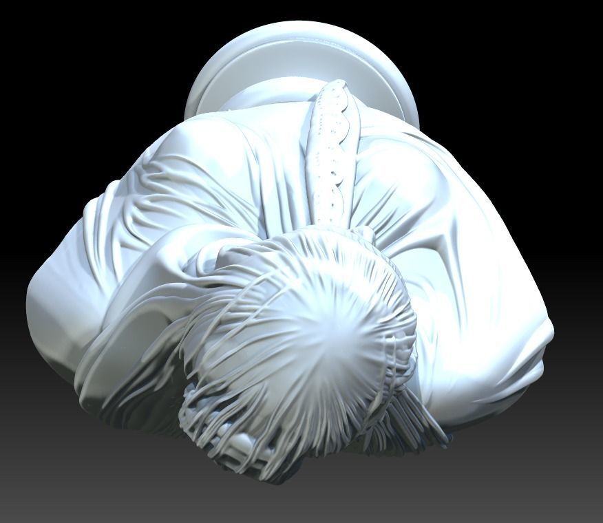 The Veiled woman of Giovanni Battista Lombardi 3D print model 3D print model_17