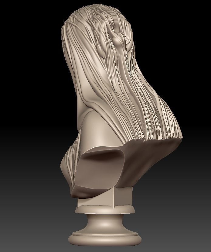 The Veiled woman of Giovanni Battista Lombardi 3D print model 3D print model_4
