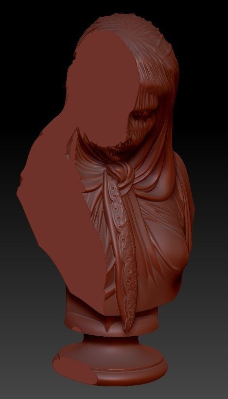 The Veiled woman of Giovanni Battista Lombardi 3D print model 3D print model_33