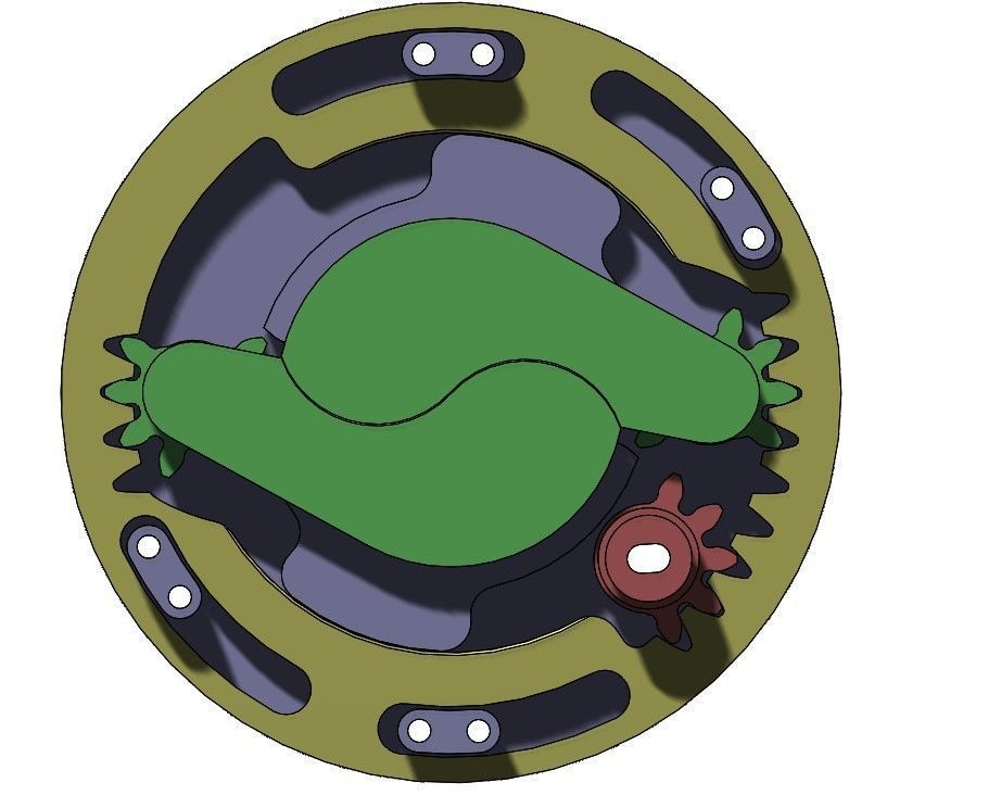 3D Printable Iris mechanism-3DP2BLROD20A 3D print model_6