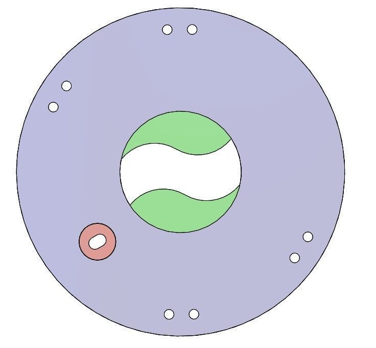3D Printable Iris mechanism-3DP2BLROD20A 3D print model_9