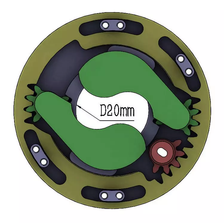 3D Printable Iris mechanism-3DP2BLROD20A 3D print model_0