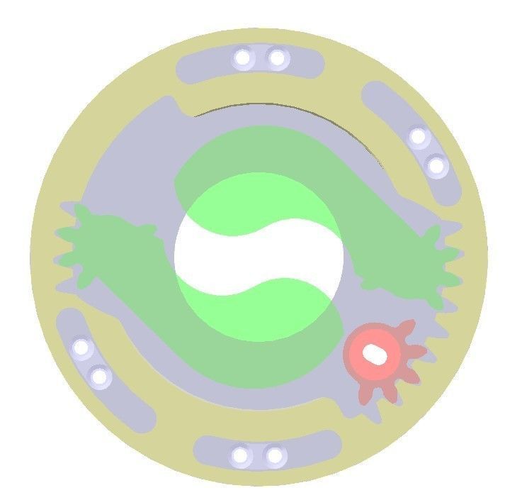 3D Printable Iris mechanism-3DP2BLROD20A 3D print model_7