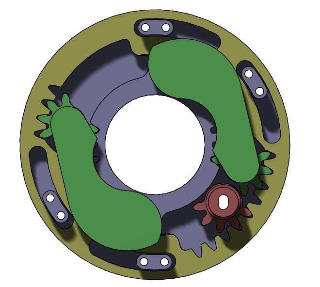 3D Printable Iris mechanism-3DP2BLROD20A 3D print model_4