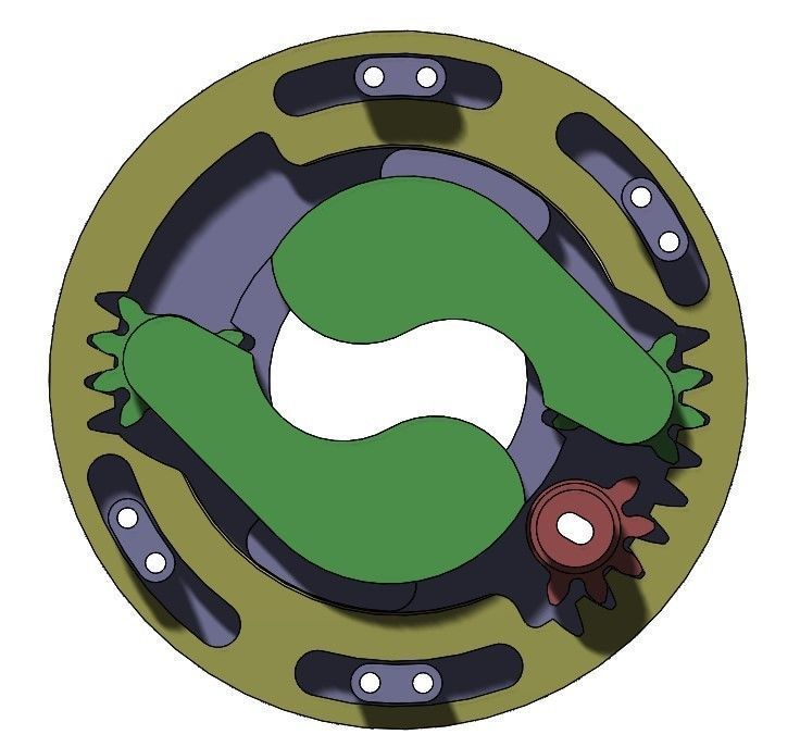 3D Printable Iris mechanism-3DP2BLROD20A 3D print model_10