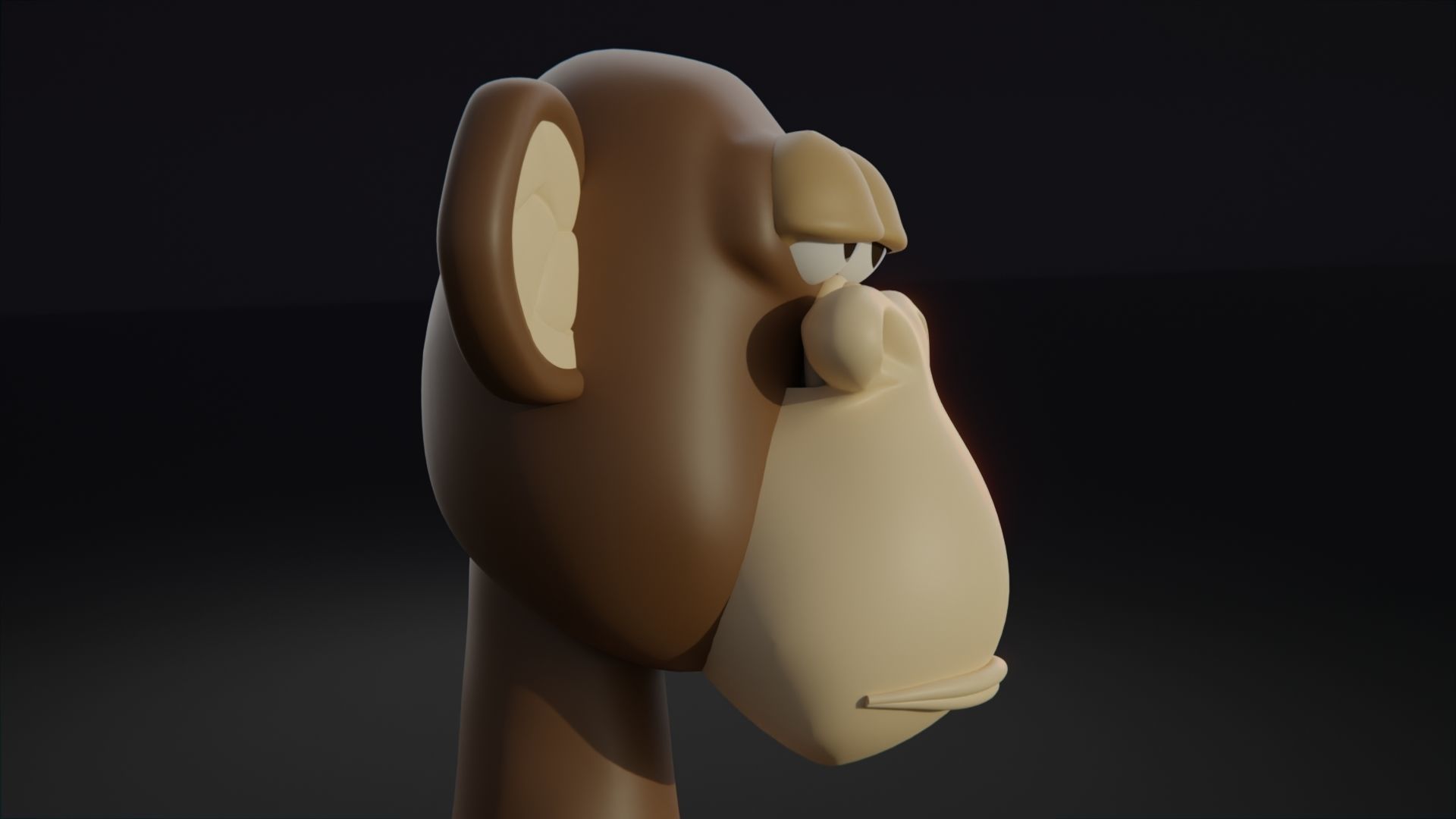NFT Ape Low-poly 3D model_3