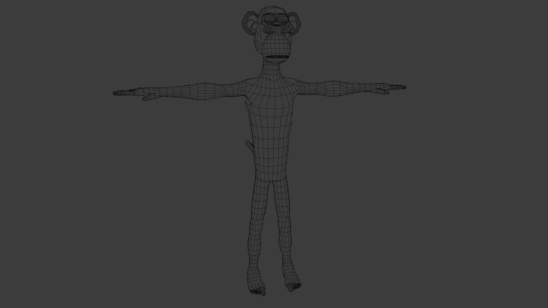 NFT Ape Low-poly 3D model_4