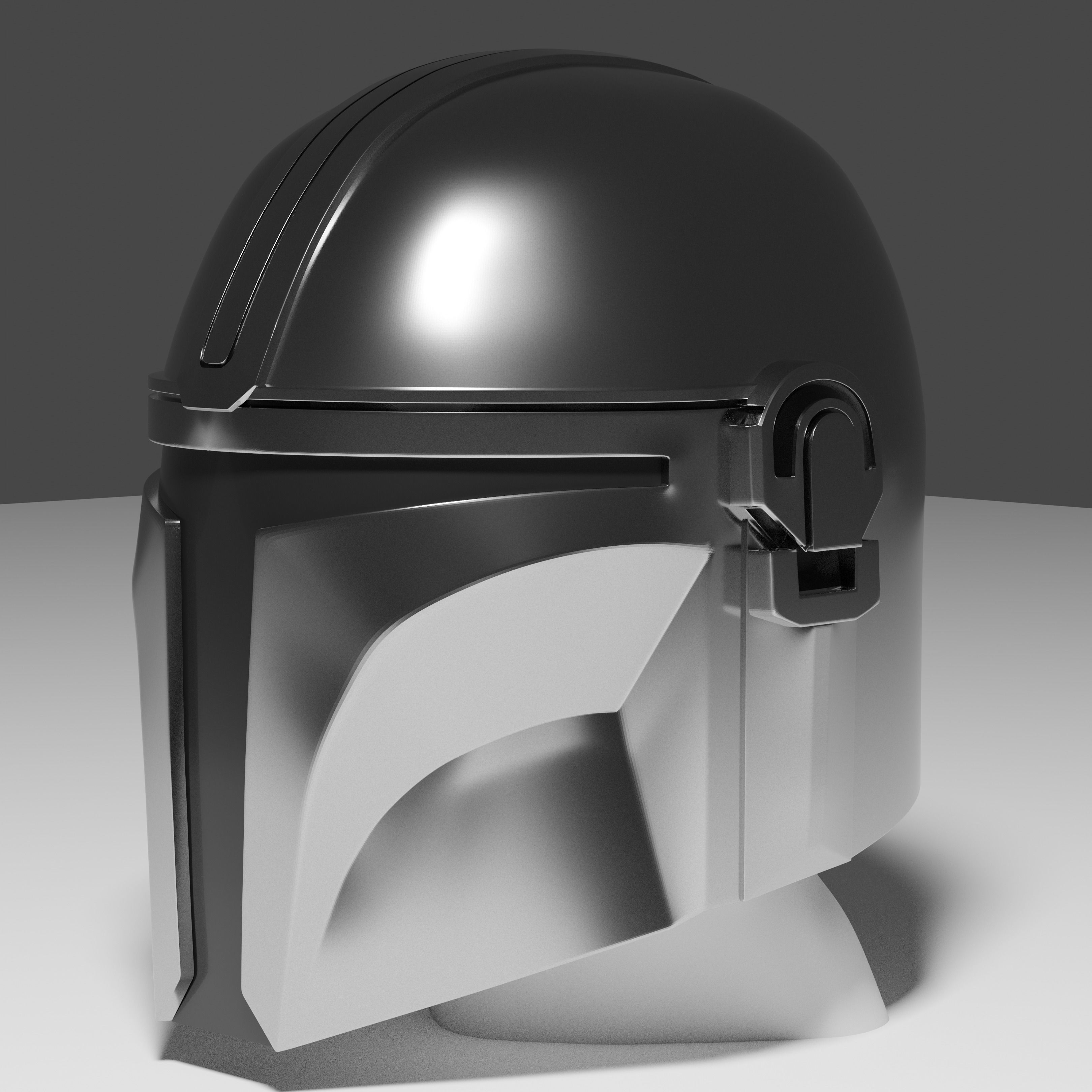 Mandalorian Inspired Helmet 3D print model_1