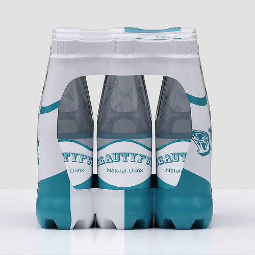 Drink water bottles Low-poly 3D model