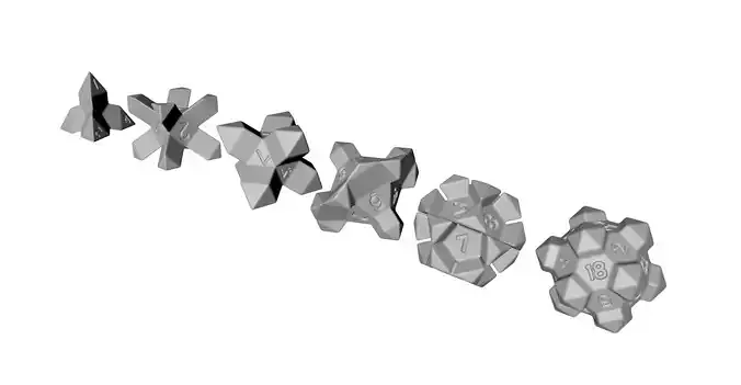 CID DND Dice set 3D print model