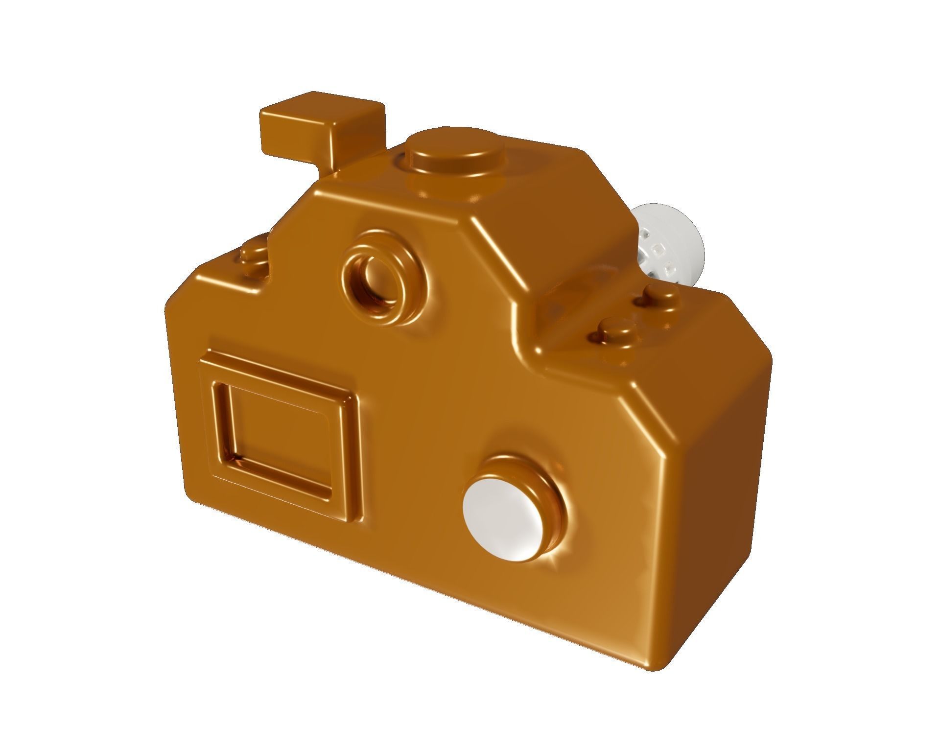 Elegant Digital Camera Low-poly 3D model_3