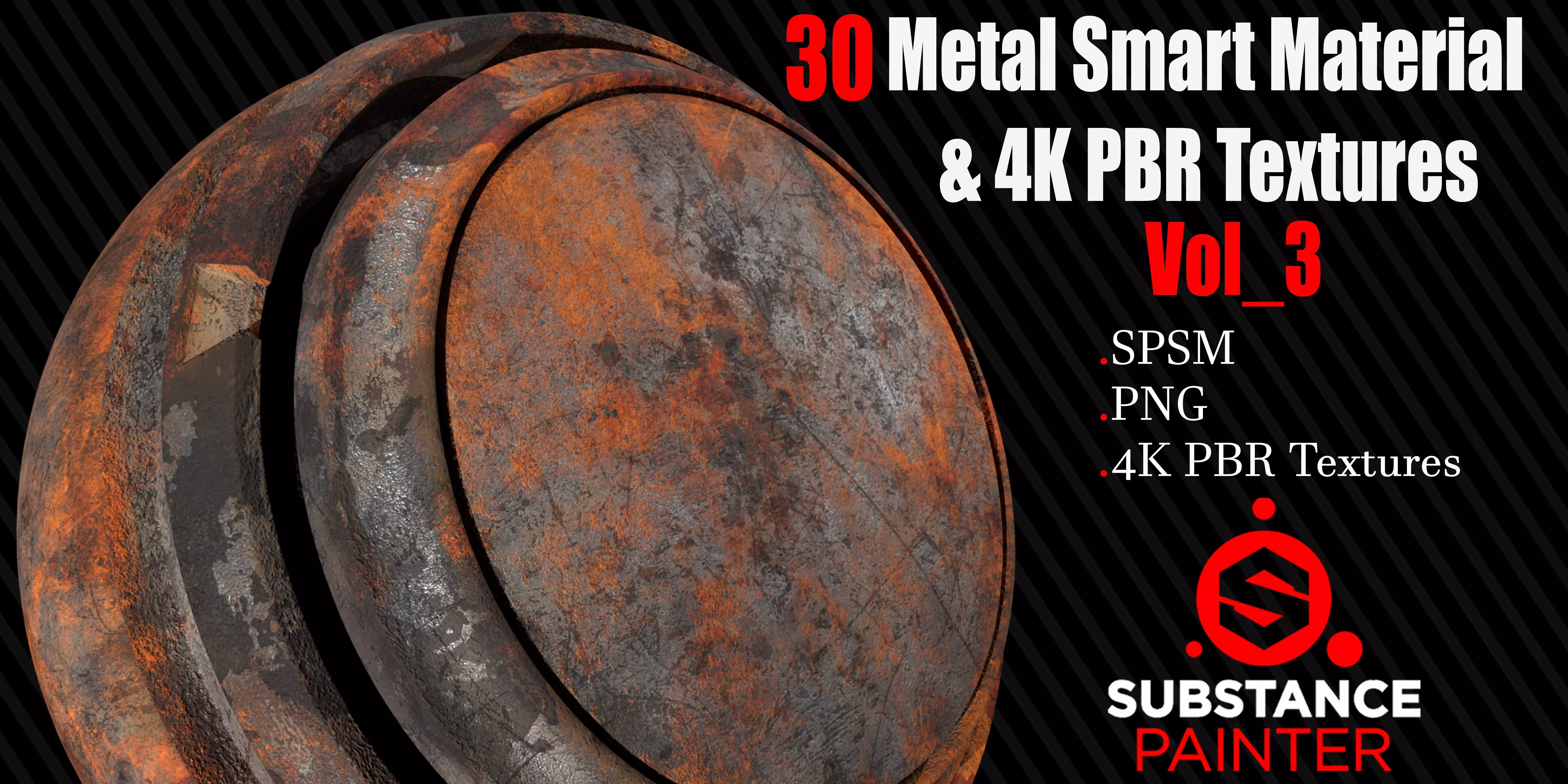 50 Metal Smart Materials 4KPBR Textures Texture