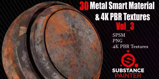 50 Metal Smart Materials  4KPBR Textures