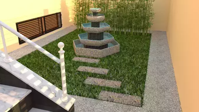 Moroccan fontain traditionnel 3D model