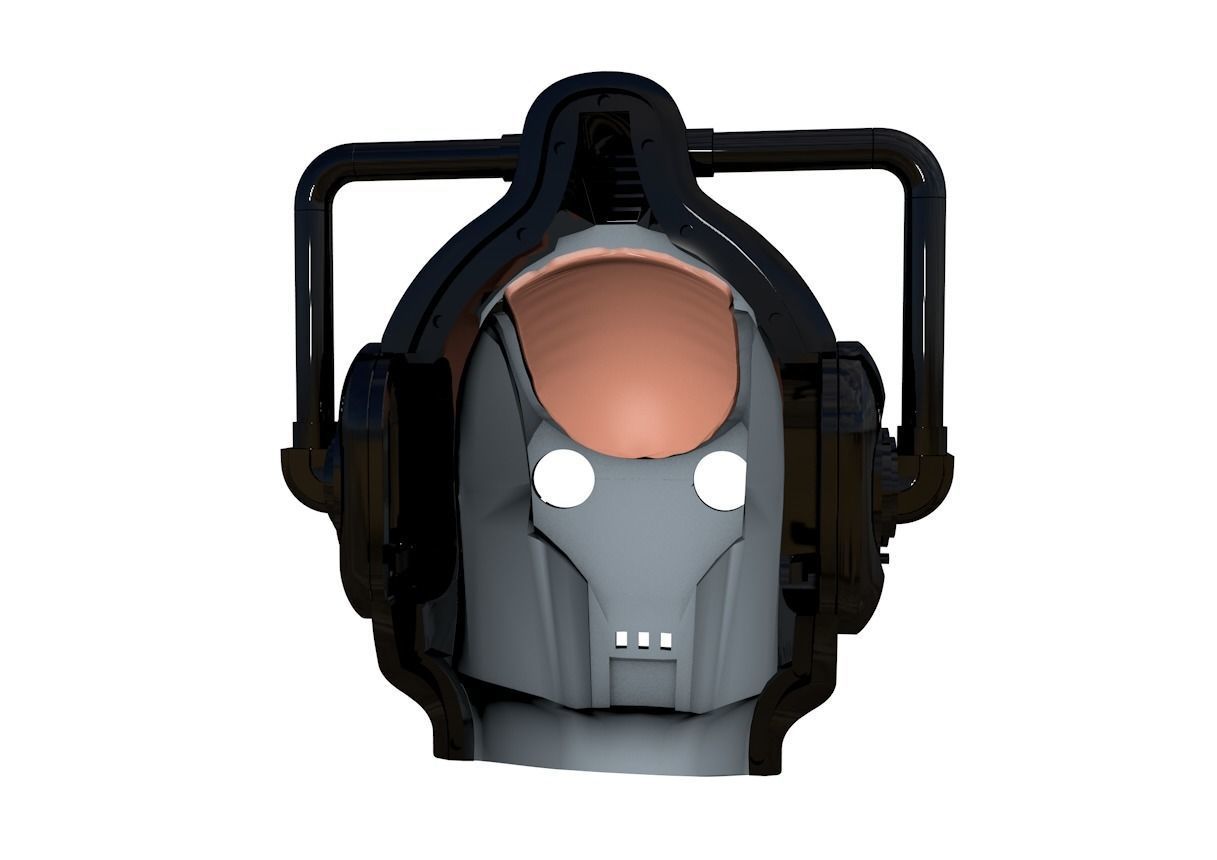 Cyberman - Cyber Leader Helmet 3D print model_32