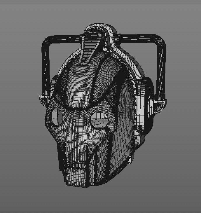 Cyberman - Cyber Leader Helmet 3D print model_1