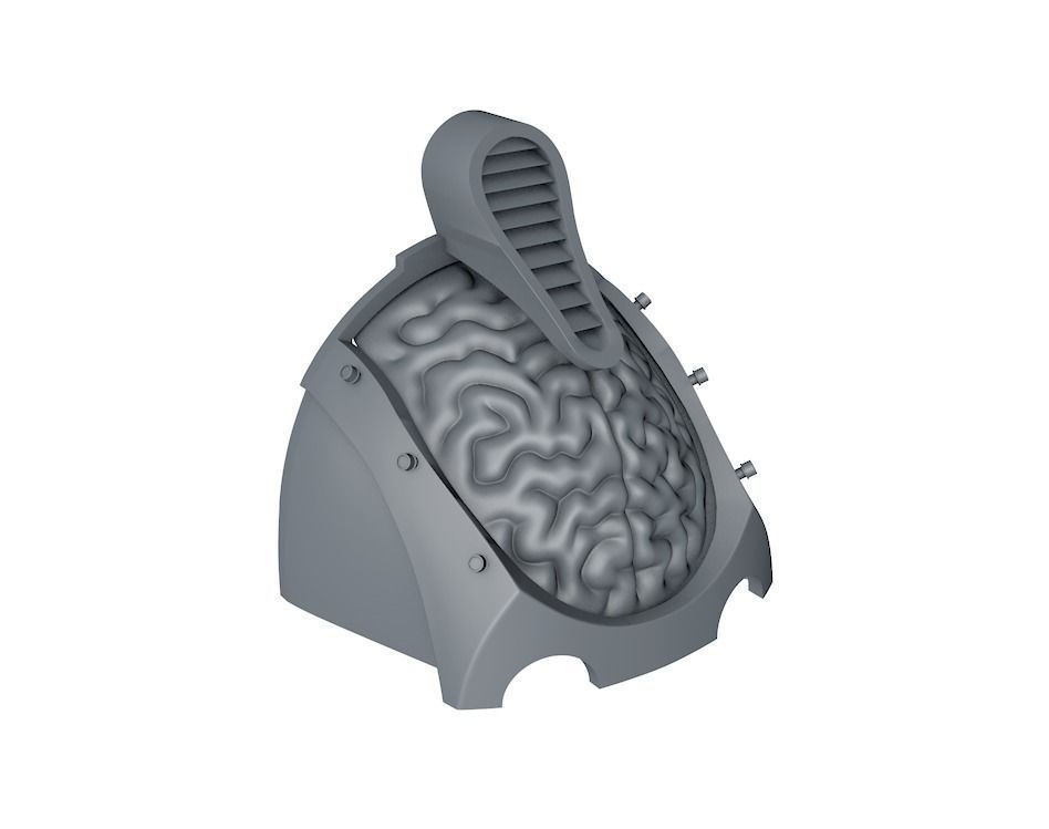 Cyberman - Cyber Leader Helmet 3D print model_20