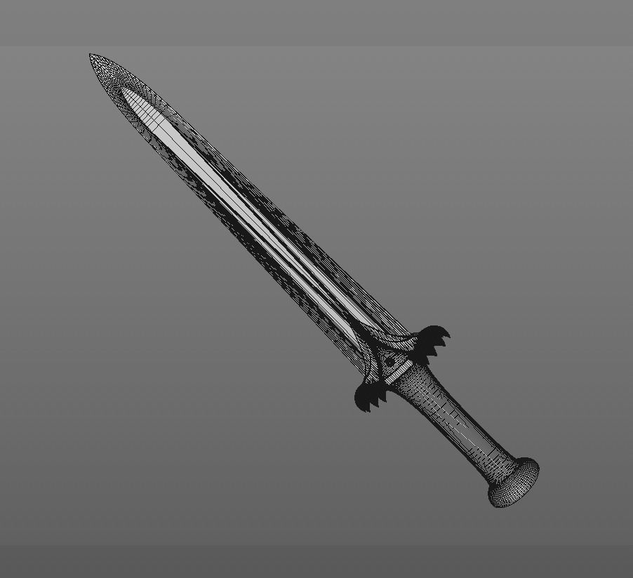 Azrael Knife 3D print model_1