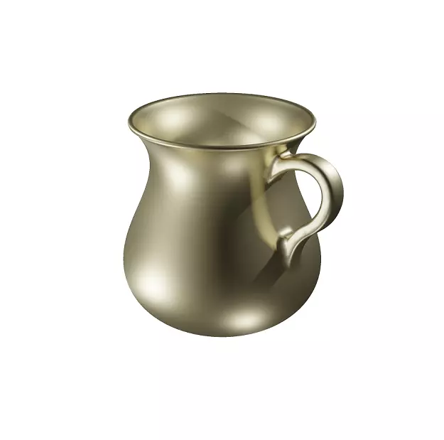 Brass Water Jug Low-poly 3D model_0