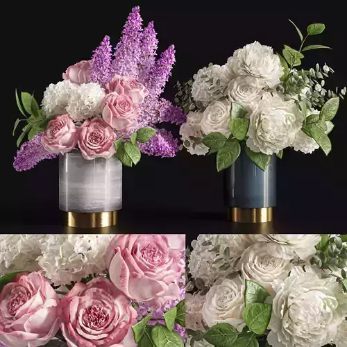 Flower Set 017 3D model