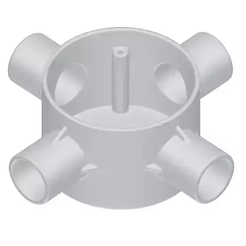 Classic Electrical Junction Box Low-poly 3D model