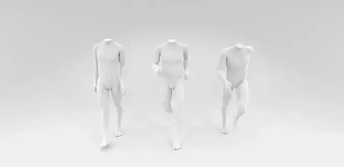 headless male fashion mannequin dynamic set