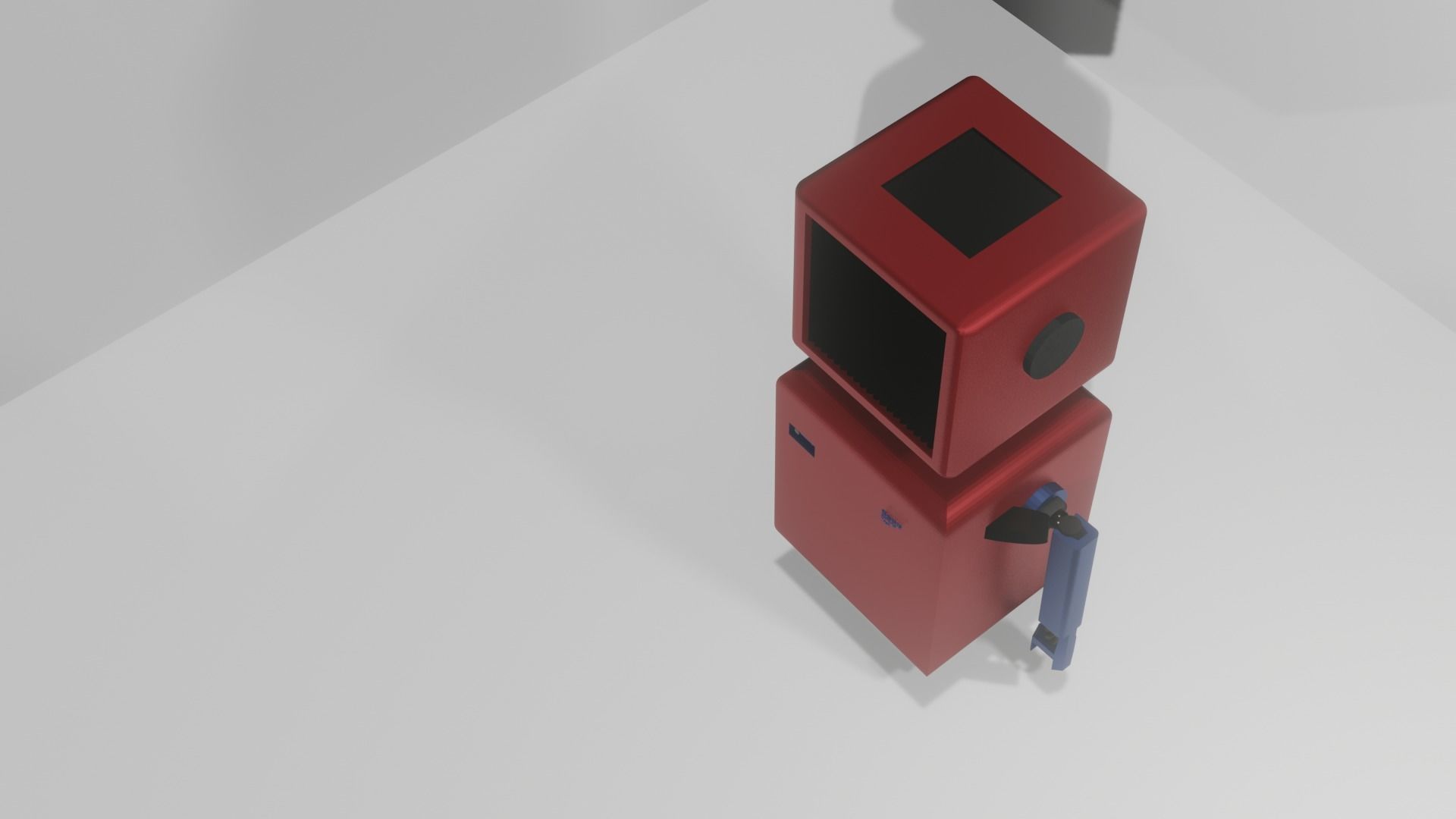 robot - cyberpunk Low-poly 3D model_3