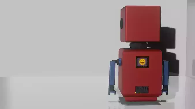 robot - cyberpunk Low-poly 3D model