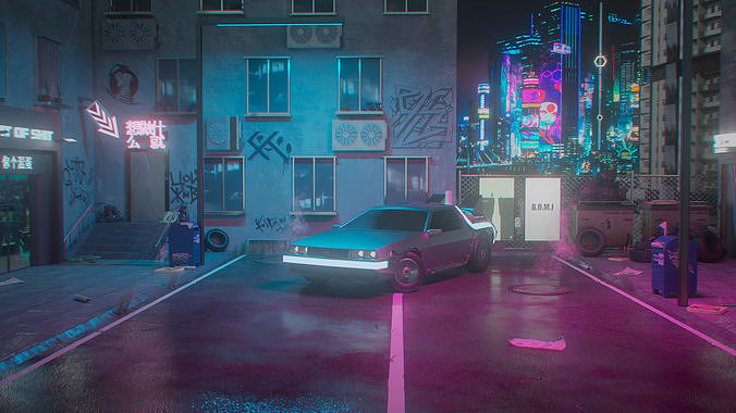 DMC Delorean from Back to the Future Free low-poly 3D model