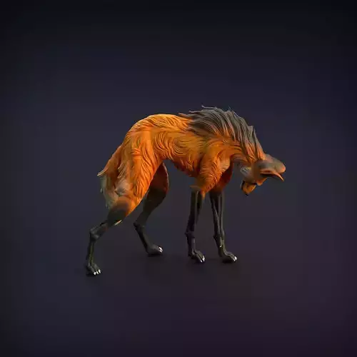 Maned Wolf for 3D printing