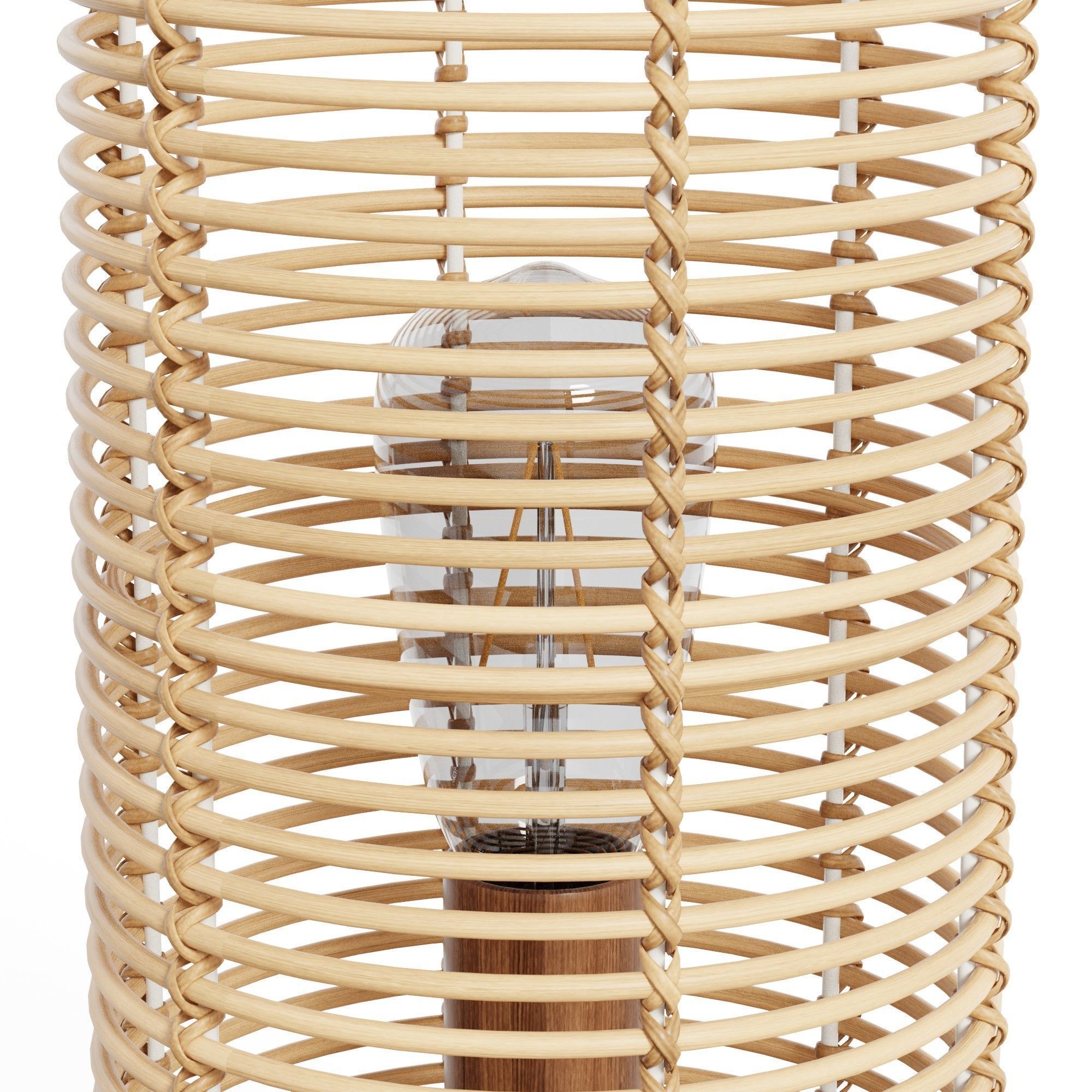Ida lantern rattan table lamp  3D model_3