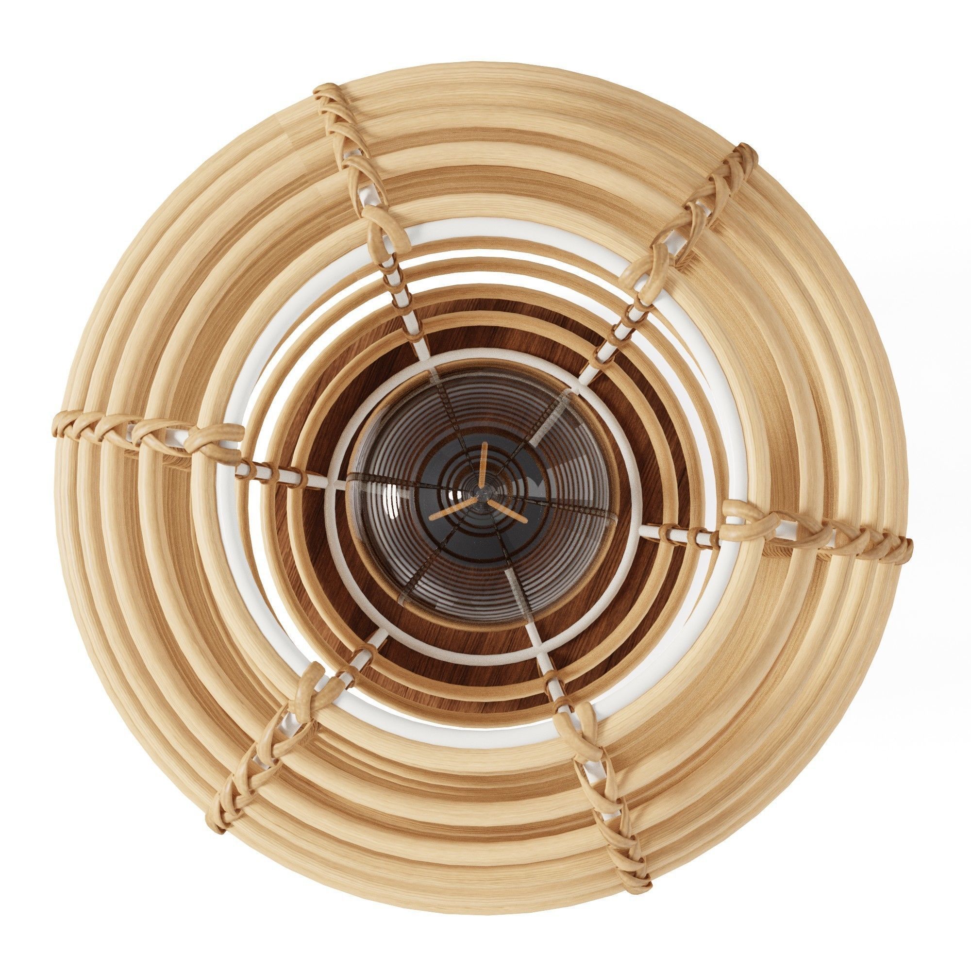 Ida lantern rattan table lamp  3D model_1