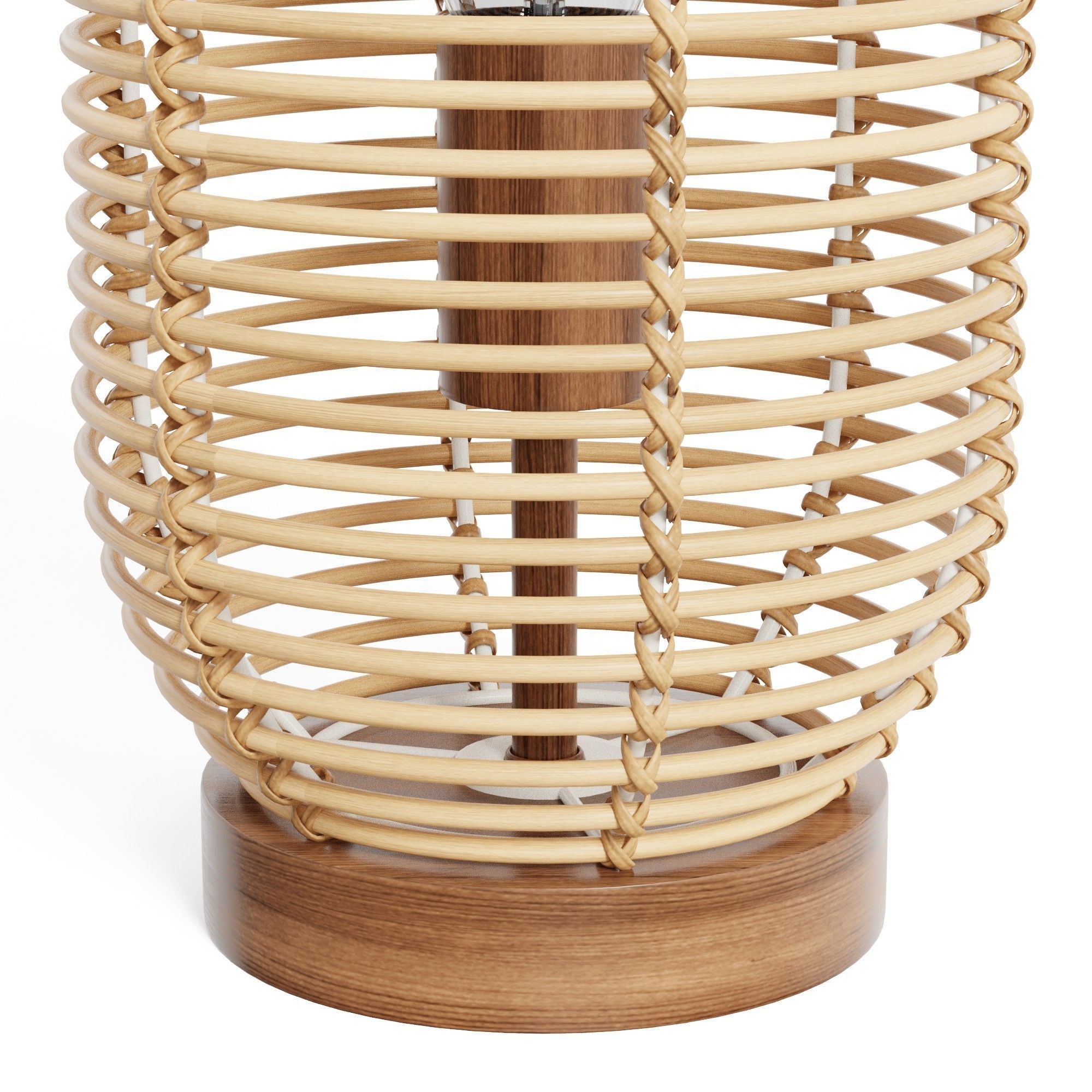 Ida lantern rattan table lamp  3D model_2
