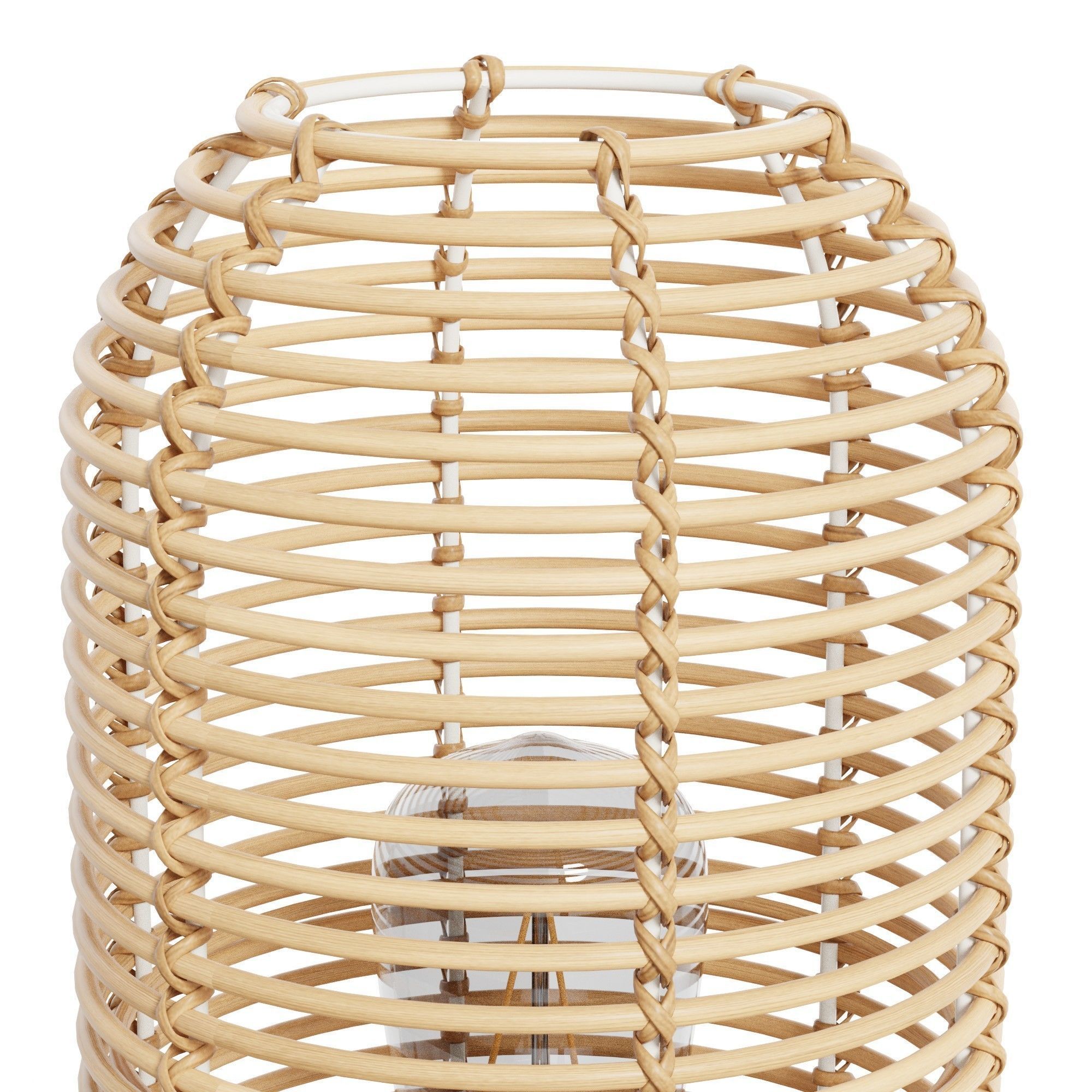 Ida lantern rattan table lamp  3D model_4