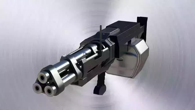 Assault Rifle Minigun 3D model