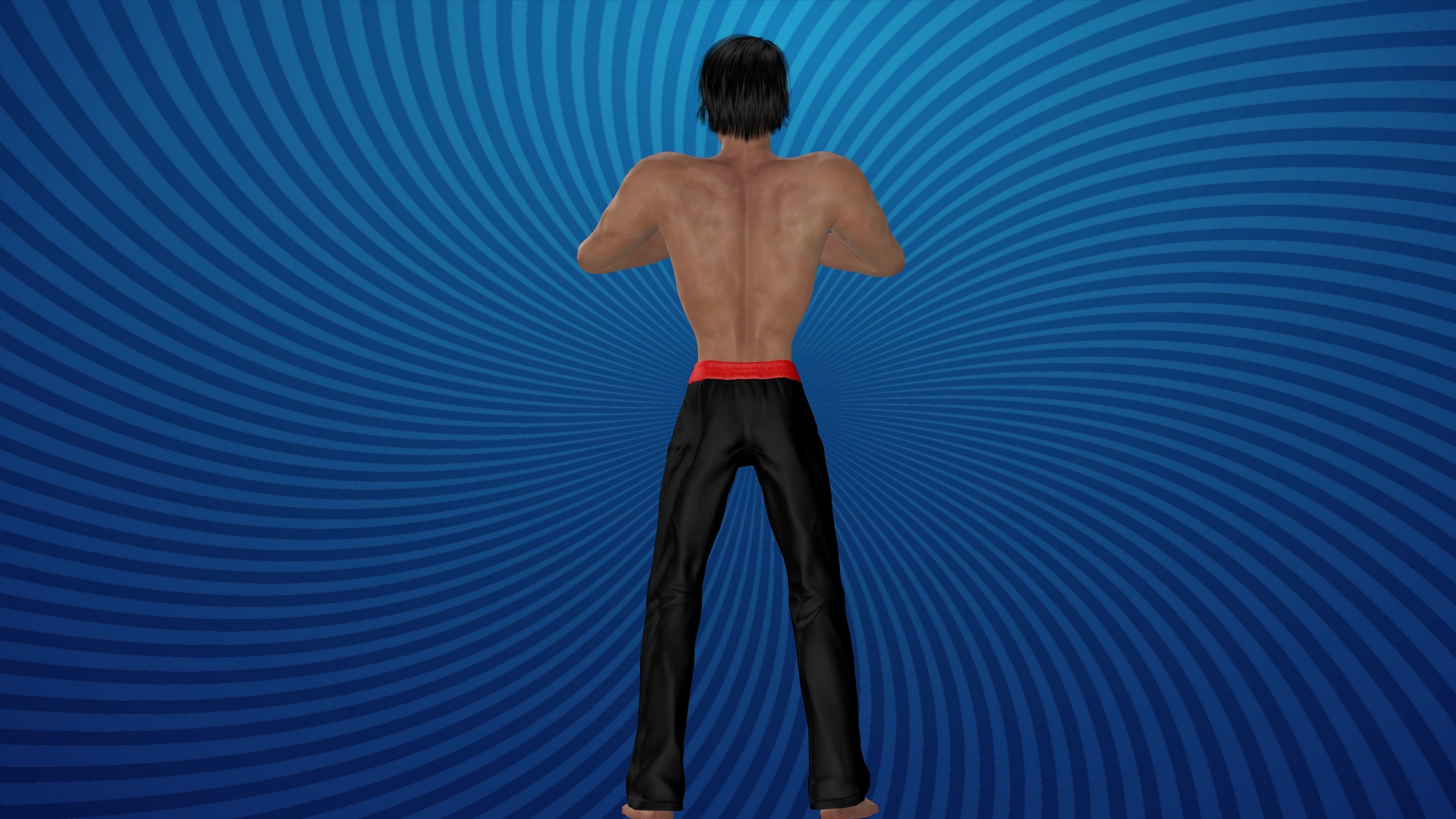 Bruce Lee with Animation 3D model_4