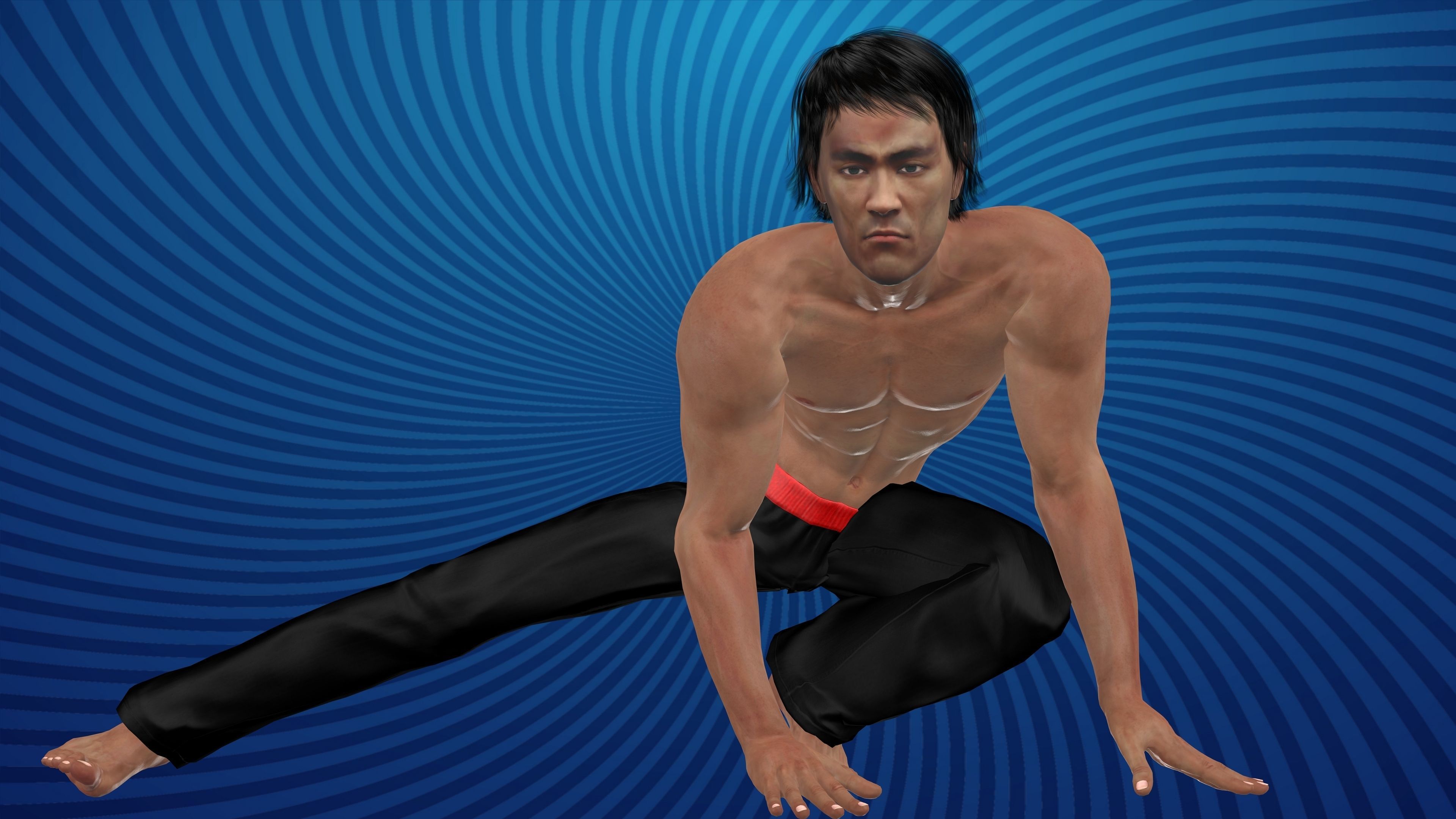 Bruce Lee with Animation 3D model_5