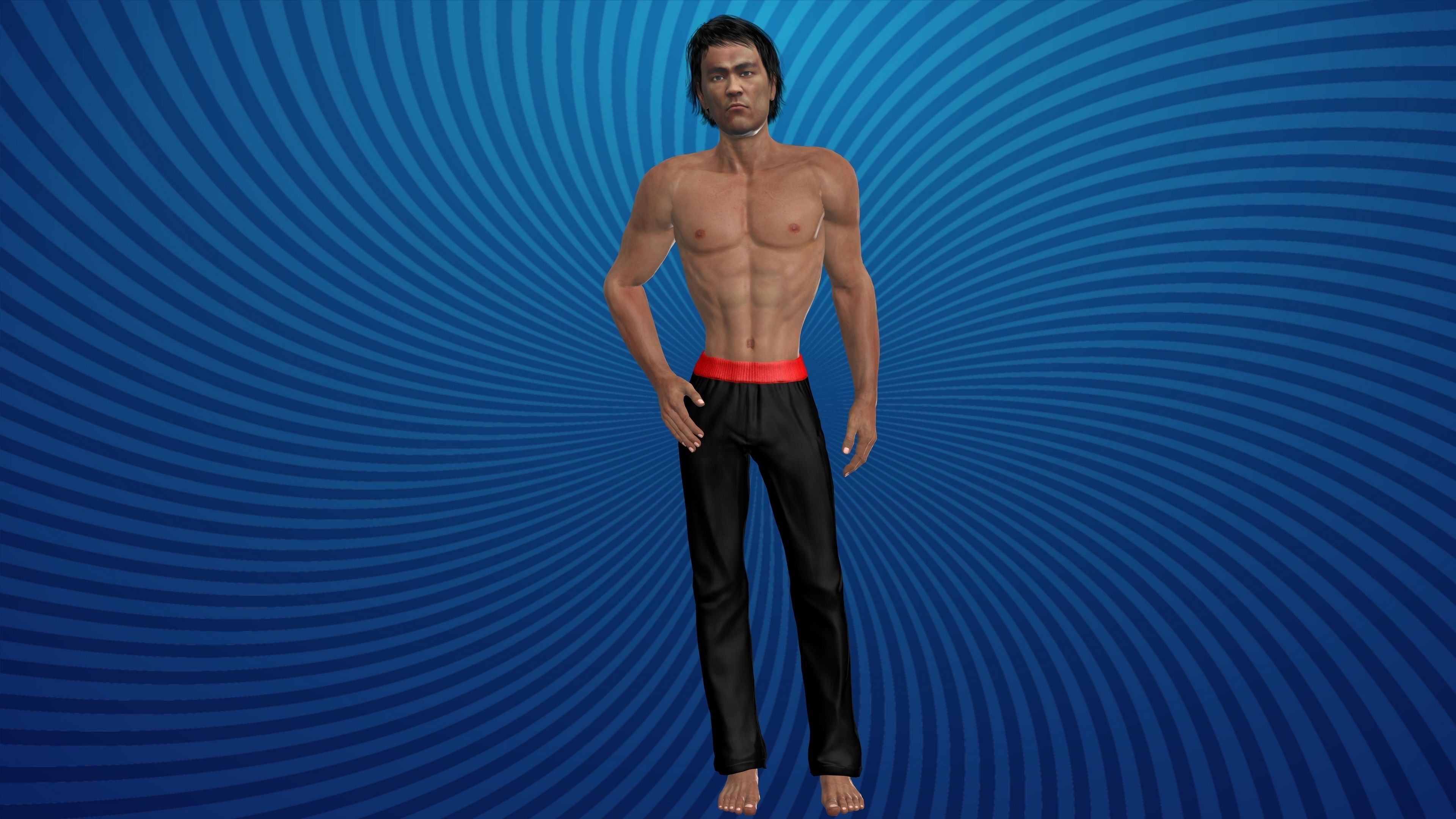 Bruce Lee with Animation 3D model_3